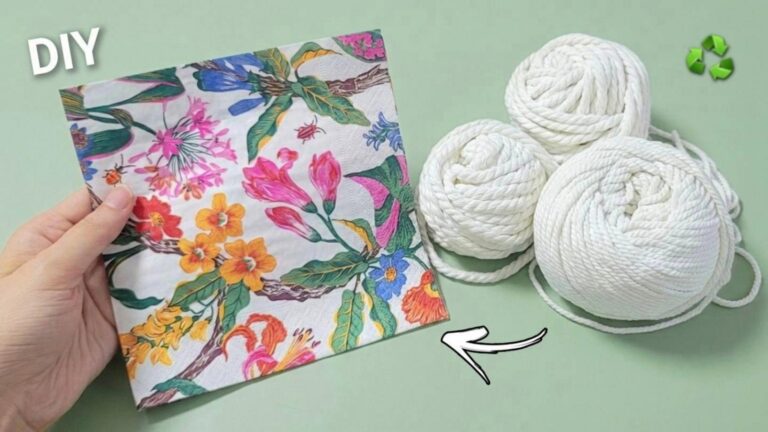 Dieser einfache Trick verwandelt Papierservietten in einen stylischen Aufbewahrungskorb…